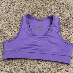 Purple Nike sports bra